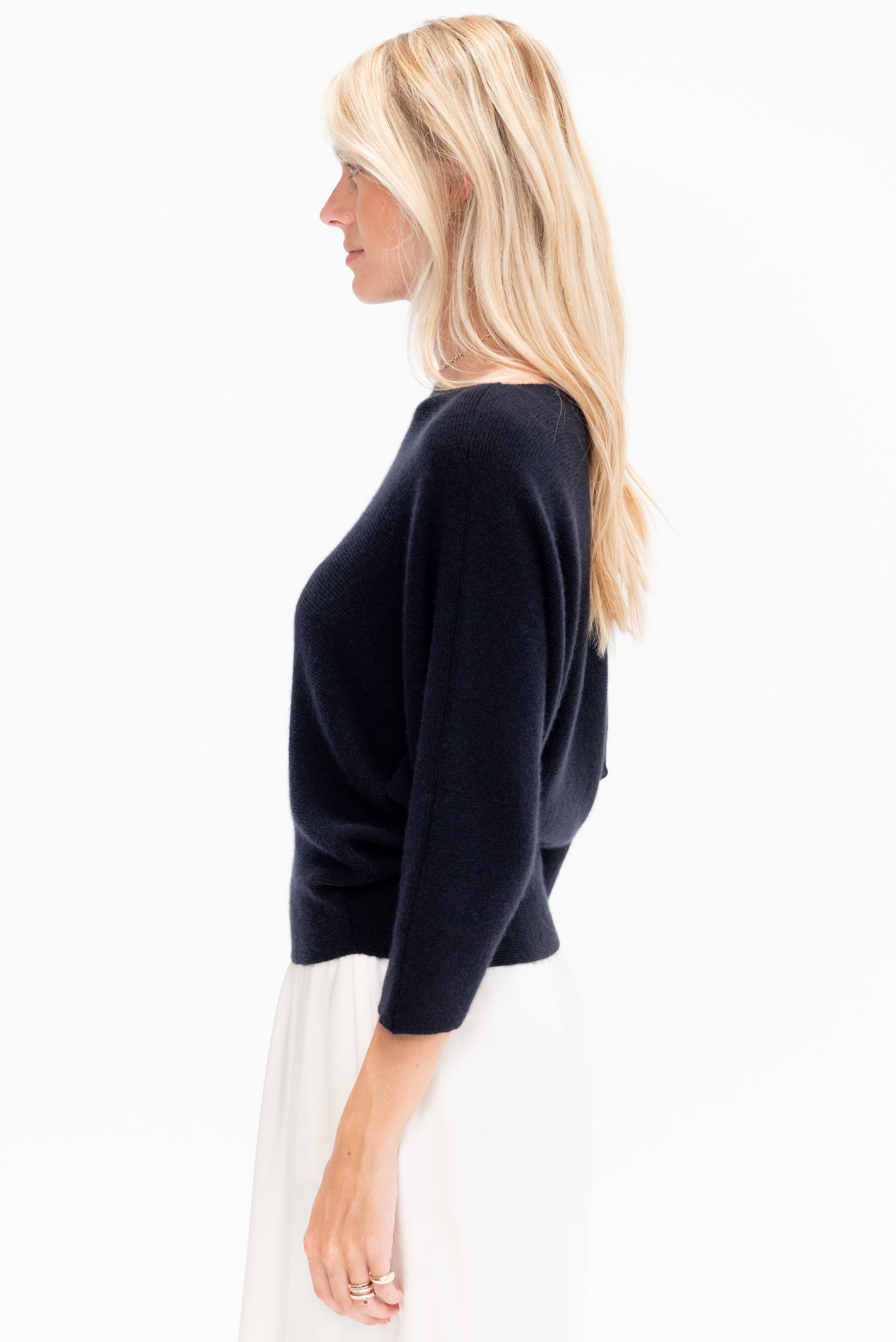 Batwinged Sweater Cashmere Knit