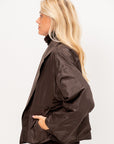 Oversized Jacket, Dark Taupe