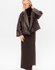 Oversized Jacket, Dark Taupe