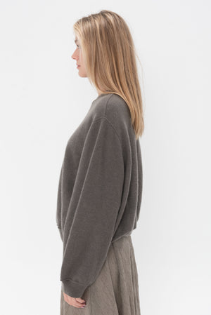 DUŠAN - Regular Round Neck Sweater, Fog