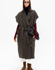 Sleeveless Trench Coat, Military