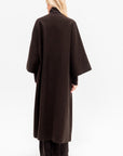 V-neck Coat, Ebano