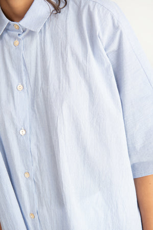 DUŠAN - Wide Back Shirt, Provence Blue