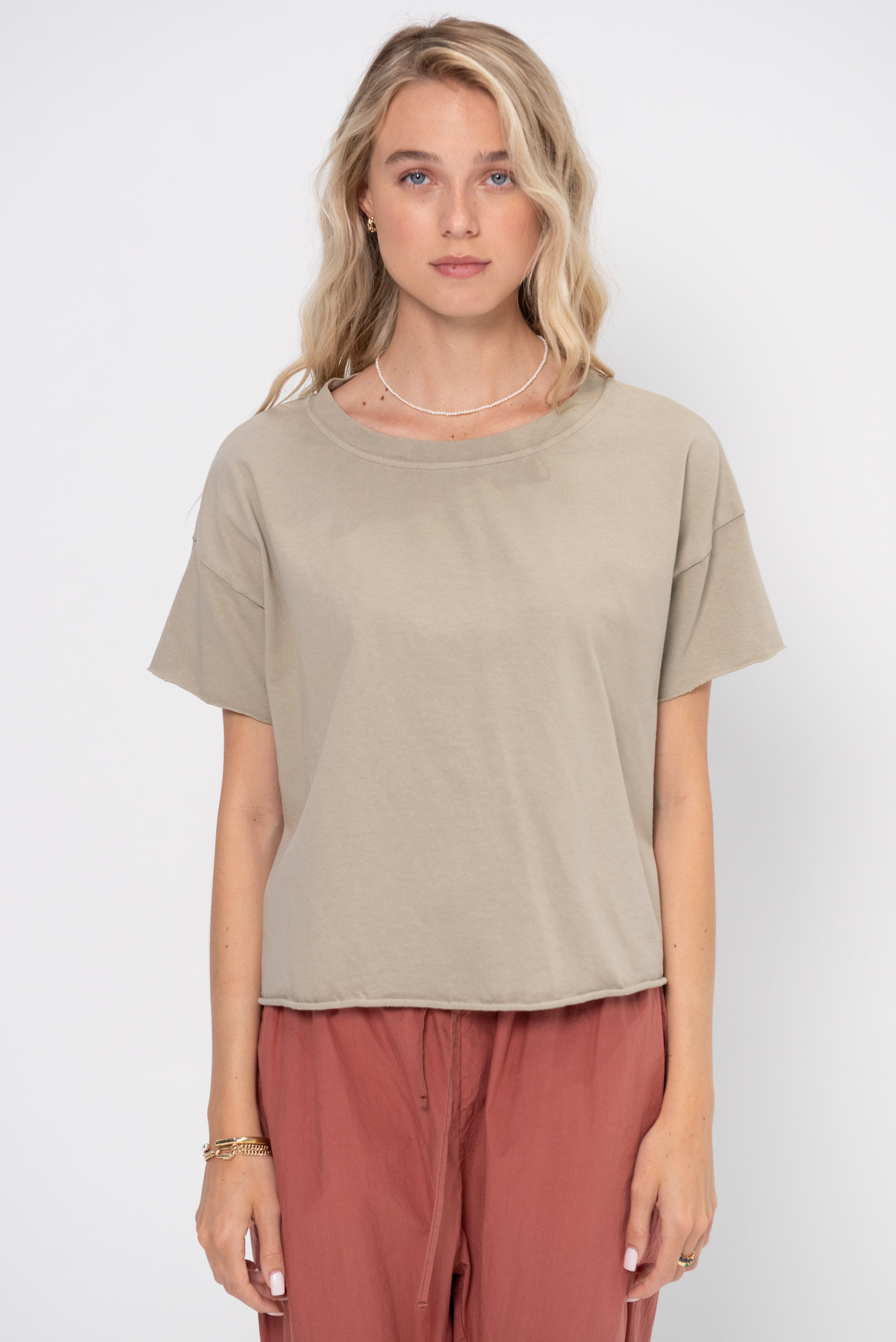 アメリカ通販ファッション Stone Js, Shirt T Famiglia di Album – Pleat Kick トップス