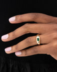 Small Balloon Ring, Emerald