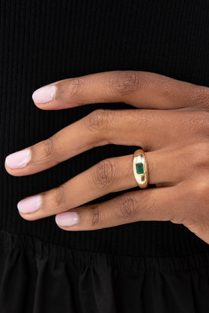 Small Balloon Ring, Emerald
