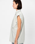 Snap-Button Shirt, Ice Blue