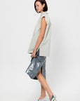 Snap-Button Shirt, Ice Blue