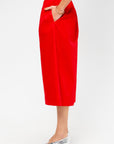 Straight Skirt, Red