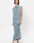 Draped Dress, Slate Blue