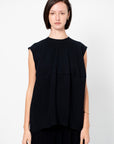 Cap-Sleeve Top, Black