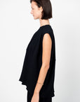 Cap-Sleeve Top, Black