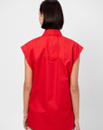 Snap-Button Shirt, Red