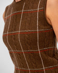 Check Vest, Chestnut Combo