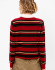 Cropped Stripe Rugby, Ruby Combo