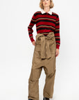 Cropped Stripe Rugby, Ruby Combo