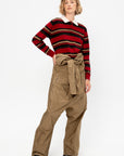 Cropped Stripe Rugby, Ruby Combo