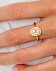 Starburst Engraved Into The Wild Ring, Yellow Gold
