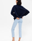 Two Tone Windowpane Louis Pant, Blue Combo