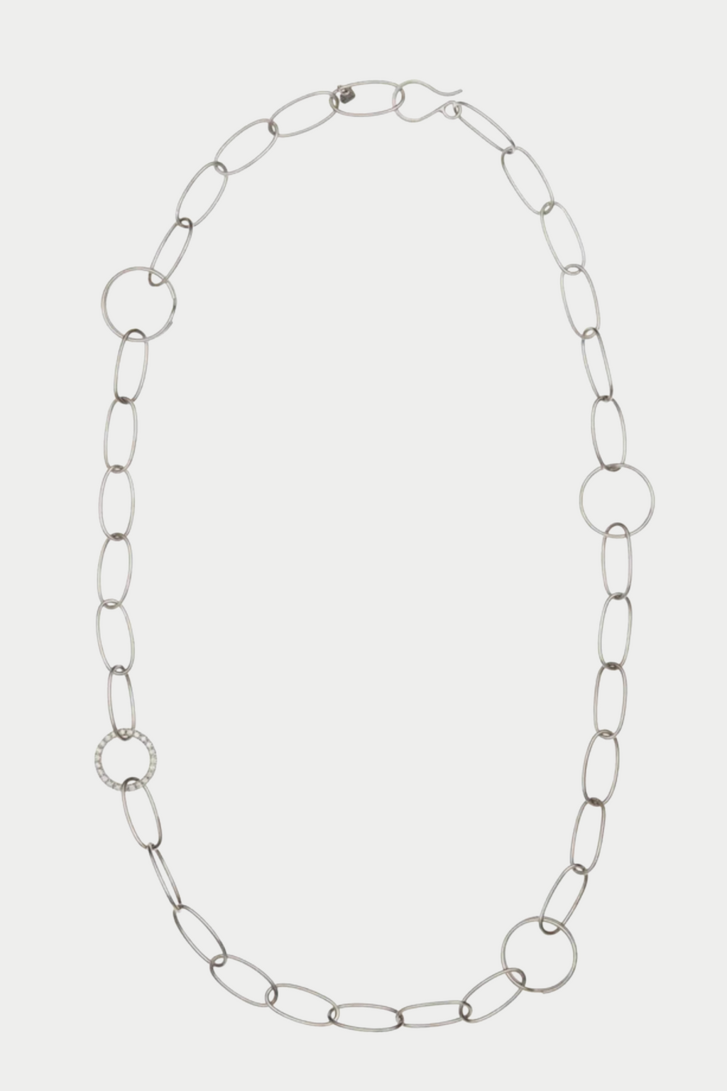 Universe 3 Spiral Chain, White Diamonds Kick Pleat