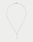 Thunder Pendant Necklace, White Gold