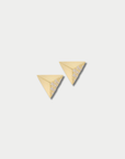 Pyramid Studs, Yellow Gold