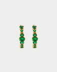 ILEANA MAKRI - Round Rivulet Hoops, Emerald