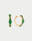 ILEANA MAKRI - Round Rivulet Hoops, Emerald