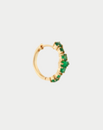 ILEANA MAKRI - Round Rivulet Hoops, Emerald