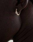 ILEANA MAKRI - Round Rivulet Hoops, Light Champagne Diamonds