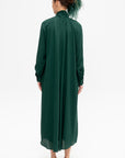 Rhine - Silk Crepe Bow Dress, Forest