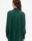 Volga - Silk Crepe Shirt, Forest