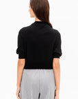 Four-Sleeved Wool Cardigan, Black