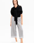 Four-Sleeved Wool Cardigan, Black