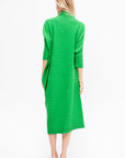 Cotton Cashmere Knit Dress, Green