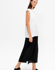 Paper Bag Pleats Skirt, Black