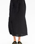 Paper Bag Pleats Skirt, Black