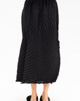 Paper Bag Pleats Skirt, Black