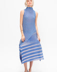 Generic Stripes - Machine Pleats, Blue-Hued