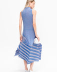 Generic Stripes - Machine Pleats, Blue-Hued