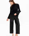 Thin And Thick Knit Sweater, Black