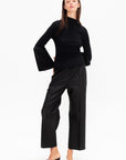 Thin And Thick Knit Sweater, Black