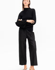 Thin And Thick Knit Sweater, Black