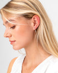 ¡Buenos Días! Extra Long Ray Earring, White Diamond