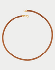 JADE RUZZO - Wide Leather Cord, Cognac