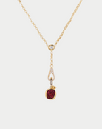 Small Diamond Hook Lariat Necklace, Yellow Gold