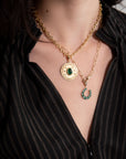 JOANNA DAHDAH - Horseshoe Pendant, Emerald