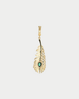 JOANNA DAHDAH - Feather Pendant, Yellow Gold