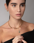 JOANNA DAHDAH - Feather Pendant, Yellow Gold