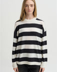 Striped Sweater, Black & White